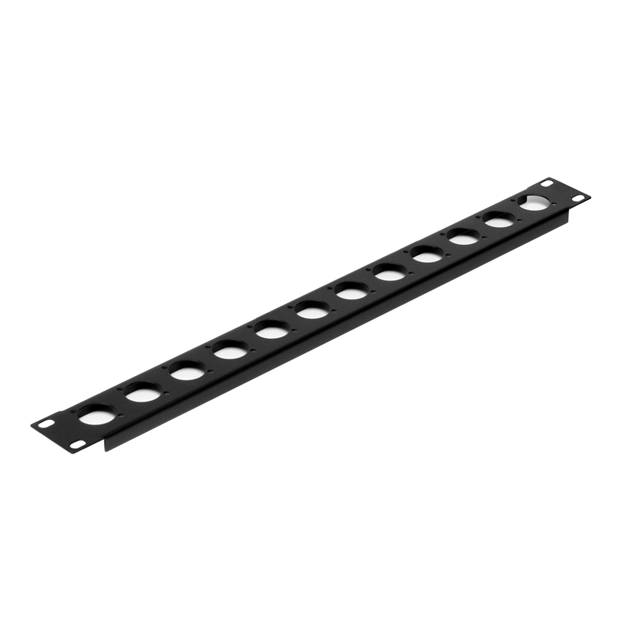 19"-Rackblende 1HE für 12x Neutrik D - r1269-1uk-12h