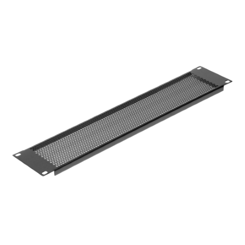 Placa acero 2U 19" vent. B.Plegados