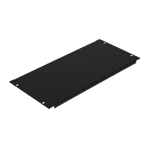 Plaque acier 5U 19" b. retounés vierge