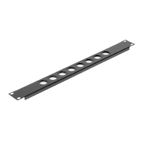 19" 1U Rack Panel, 8x Neutrik D