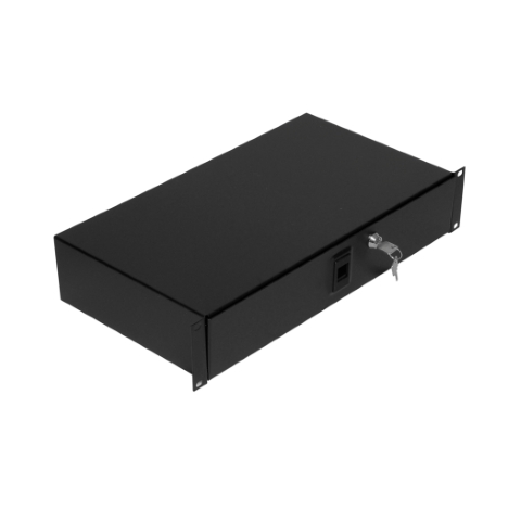 19" 2U Lockable Box Storage