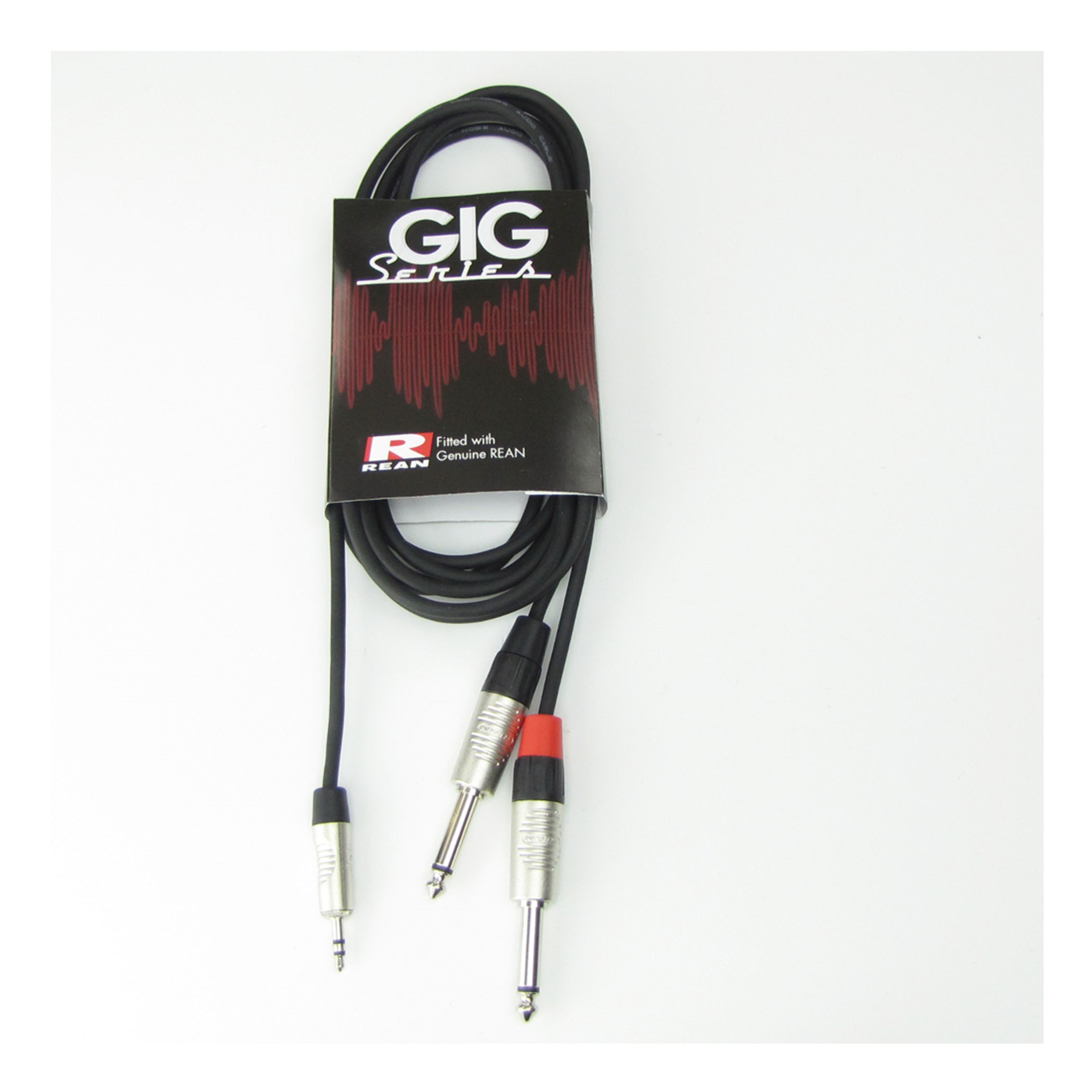 3,5 mm stereo jack naar 2 x Mono, 1m - leiy1h